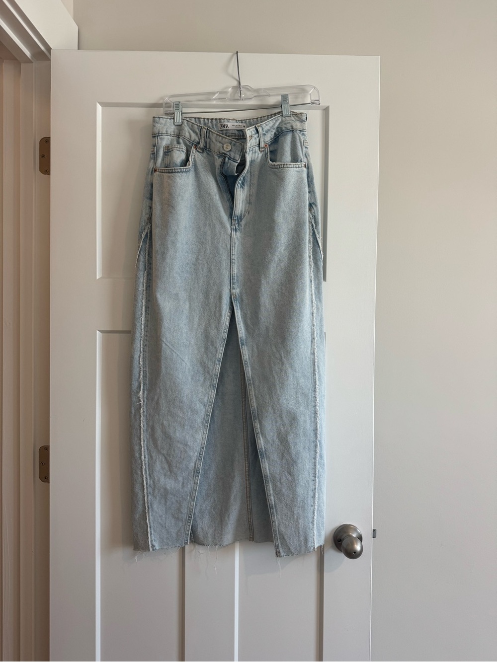 Zara Denim Midi Skirt